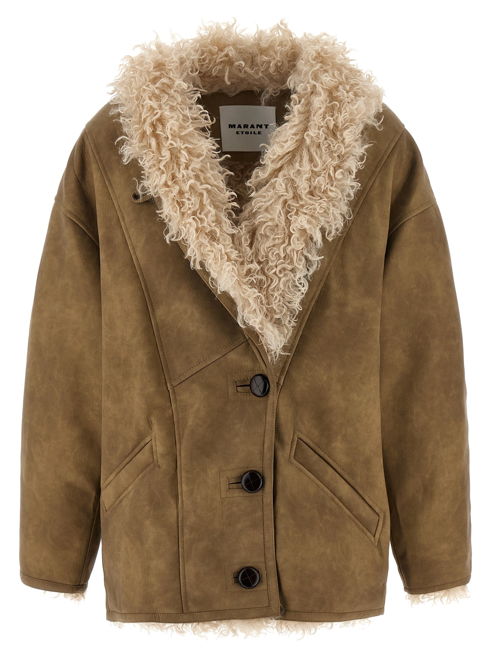 Clea jacket Beige Polyurethane Down Jacket, Parka, Casual