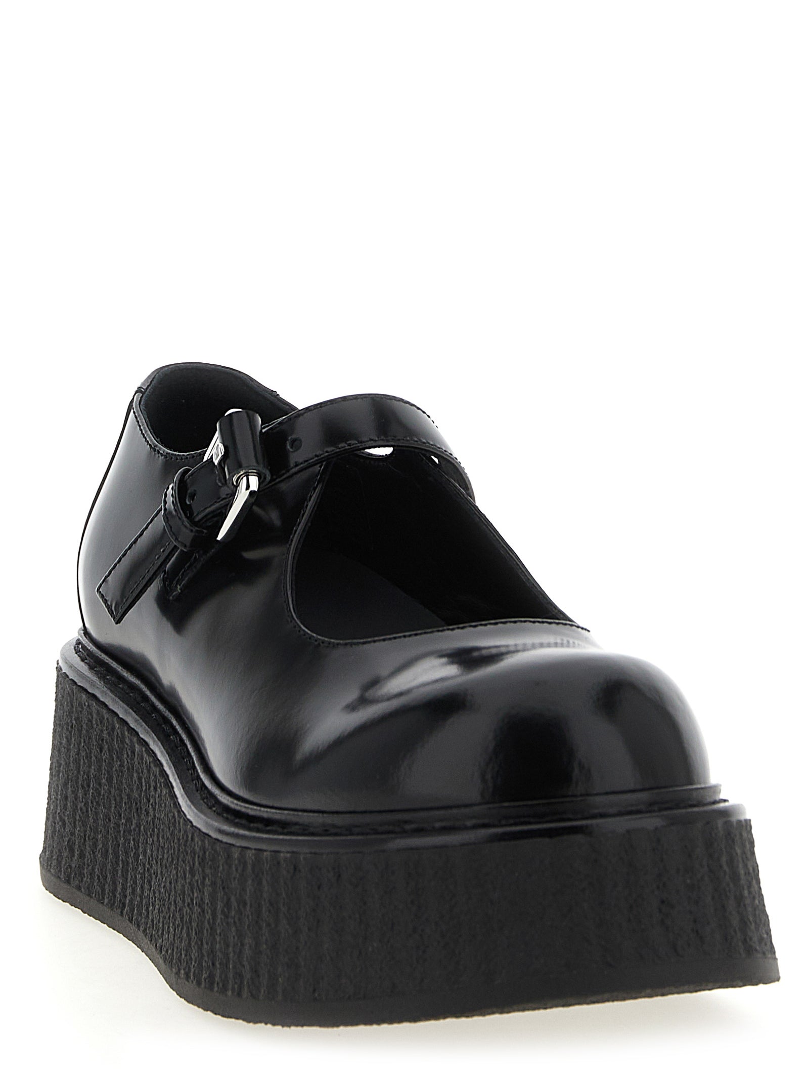 Mary Jane Olivia Black Flat Shoes