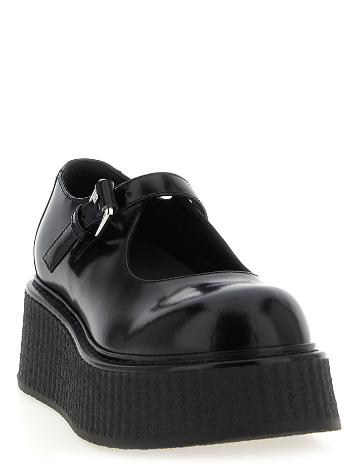 Mary Jane Olivia Black Flat Shoes