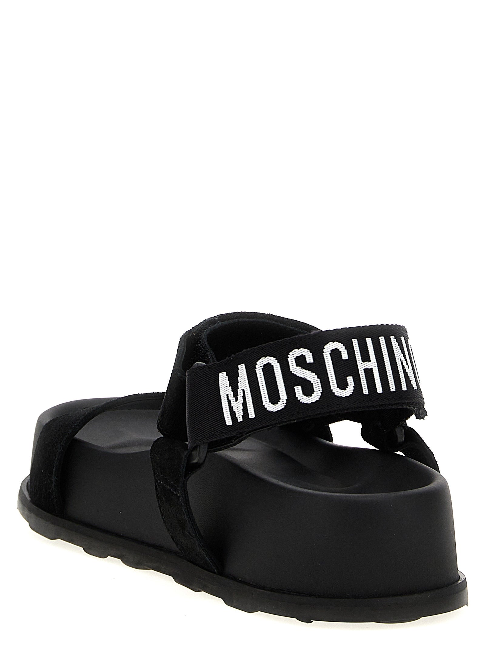 Suede sandals Black Calfskin Leather (bos Taurus)