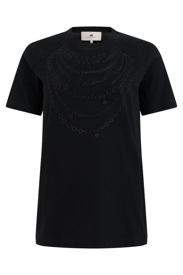 Short-Sleeve Printed Cotton T-Shirt, Black T-shirts & Jerseys