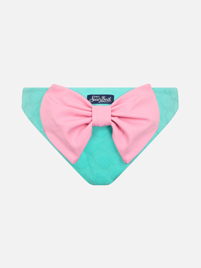 Girl Water Green Swim Briefs Madame With Bow Bottom