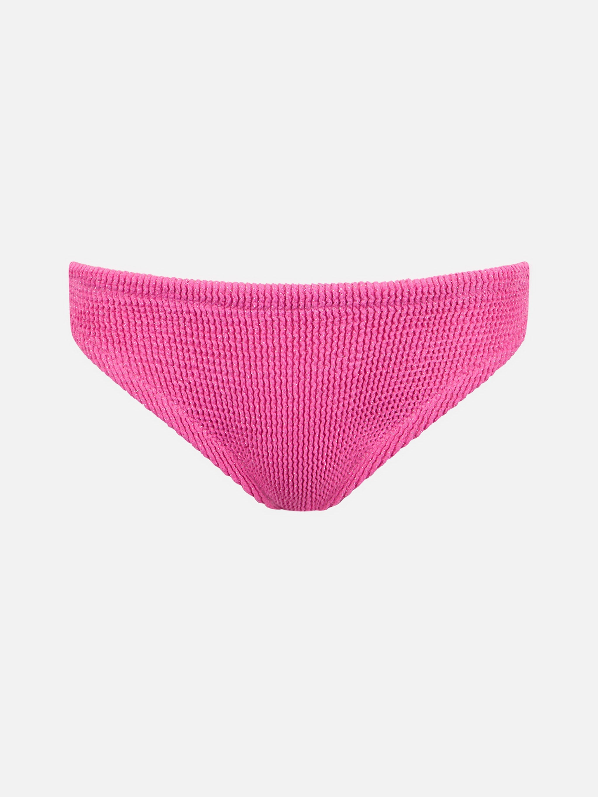 Girl Pink Crinkle Swim Briefs Madame With Bow Bottom