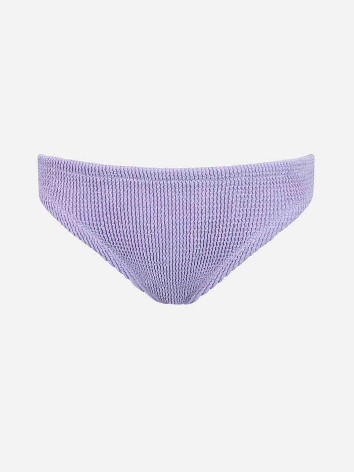 Girl Lilac Crinkle Swim Briefs Madame With Bow Pink Bottom