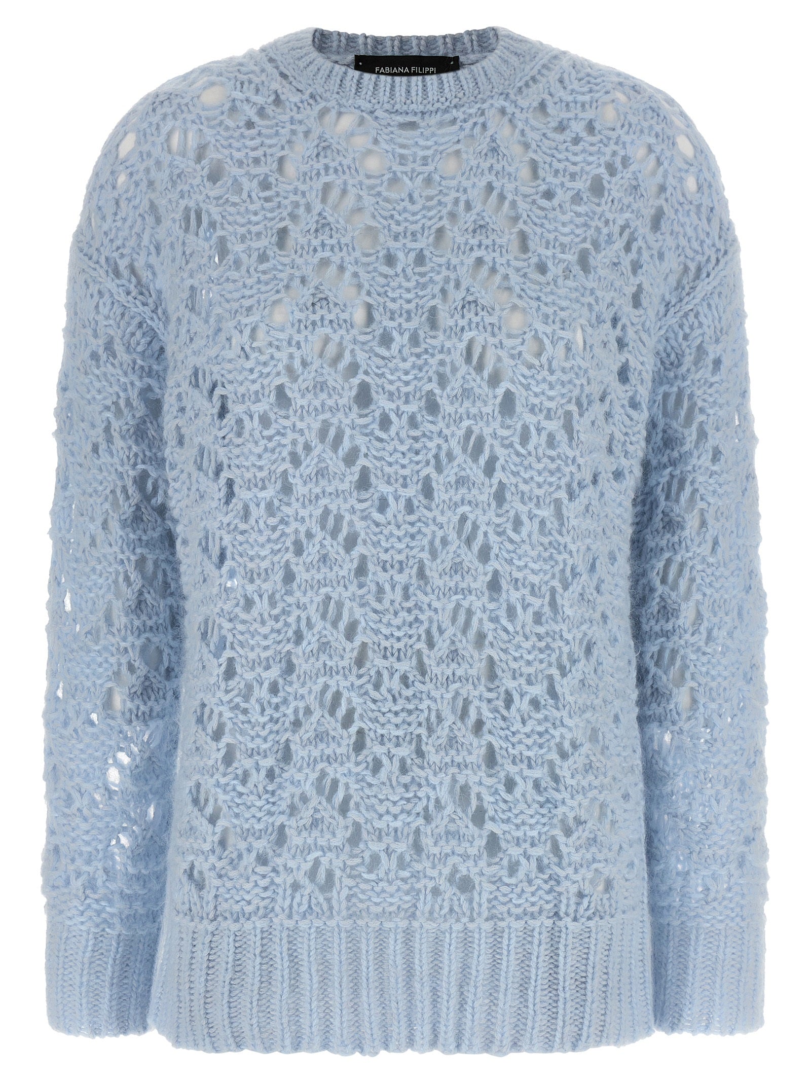 Openwork sweater Light Blue Sweater, Cardigans