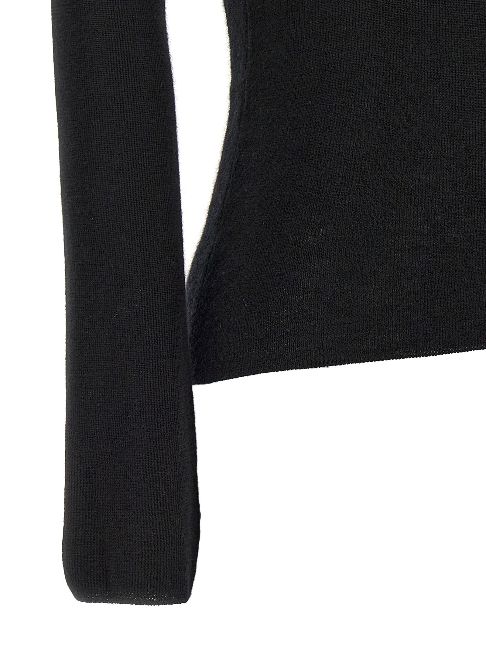 Silk cashmere turtleneck sweater Black Sweater, Cardigans