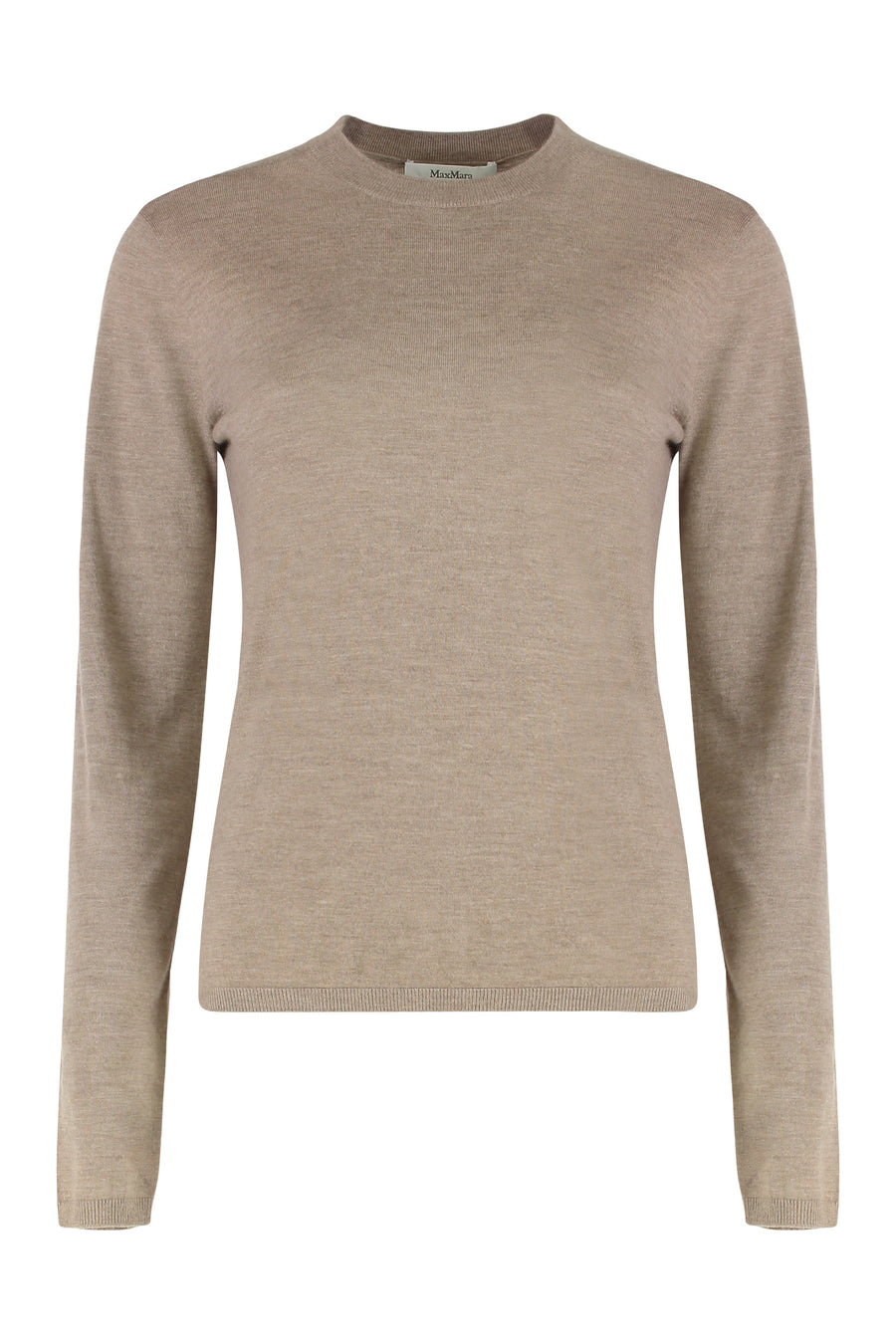 Lightweight Cashmere Knit Sweater Beige Tops