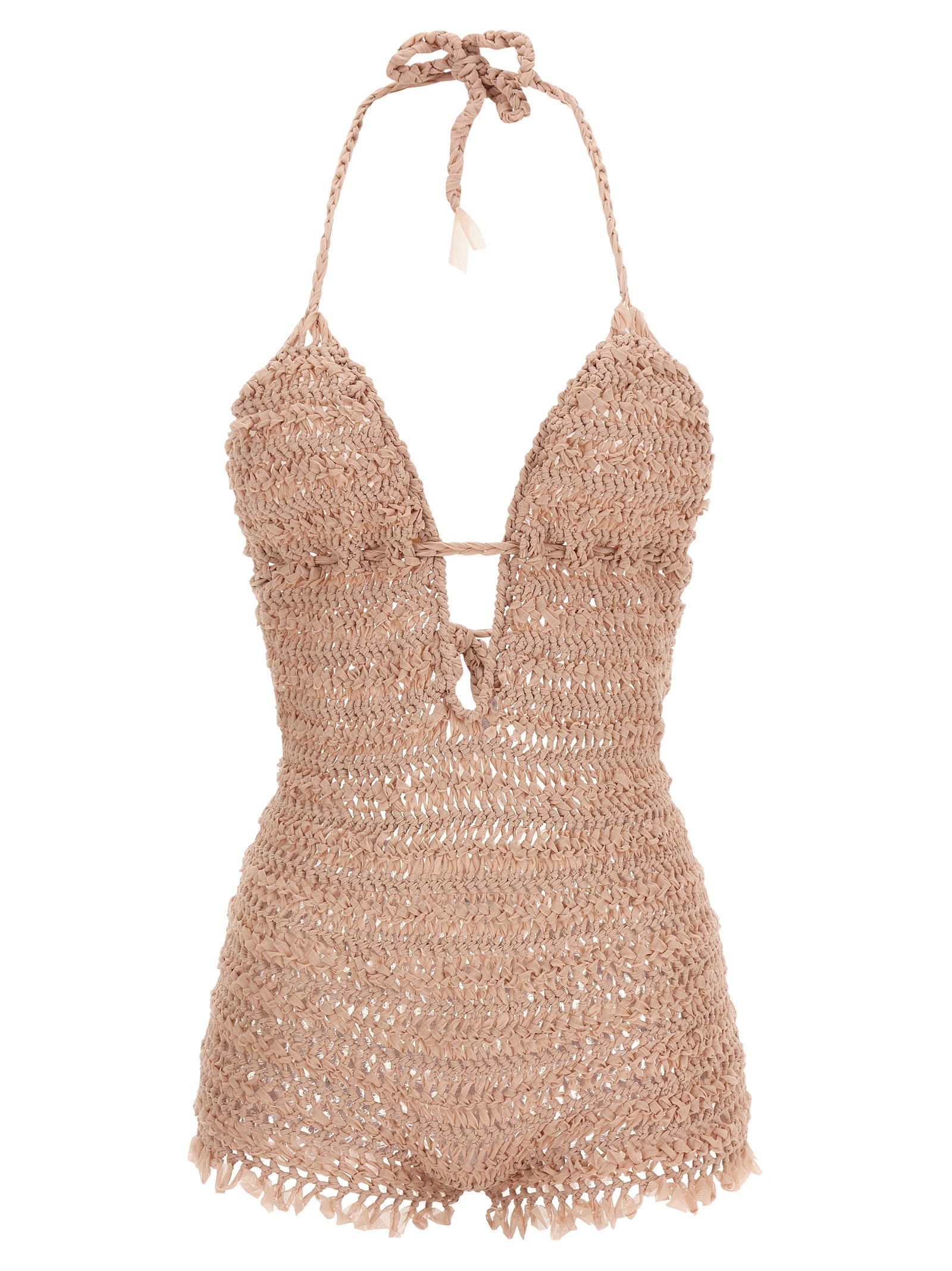 Matilde Jumpsuit Pink Polyester Beachwear