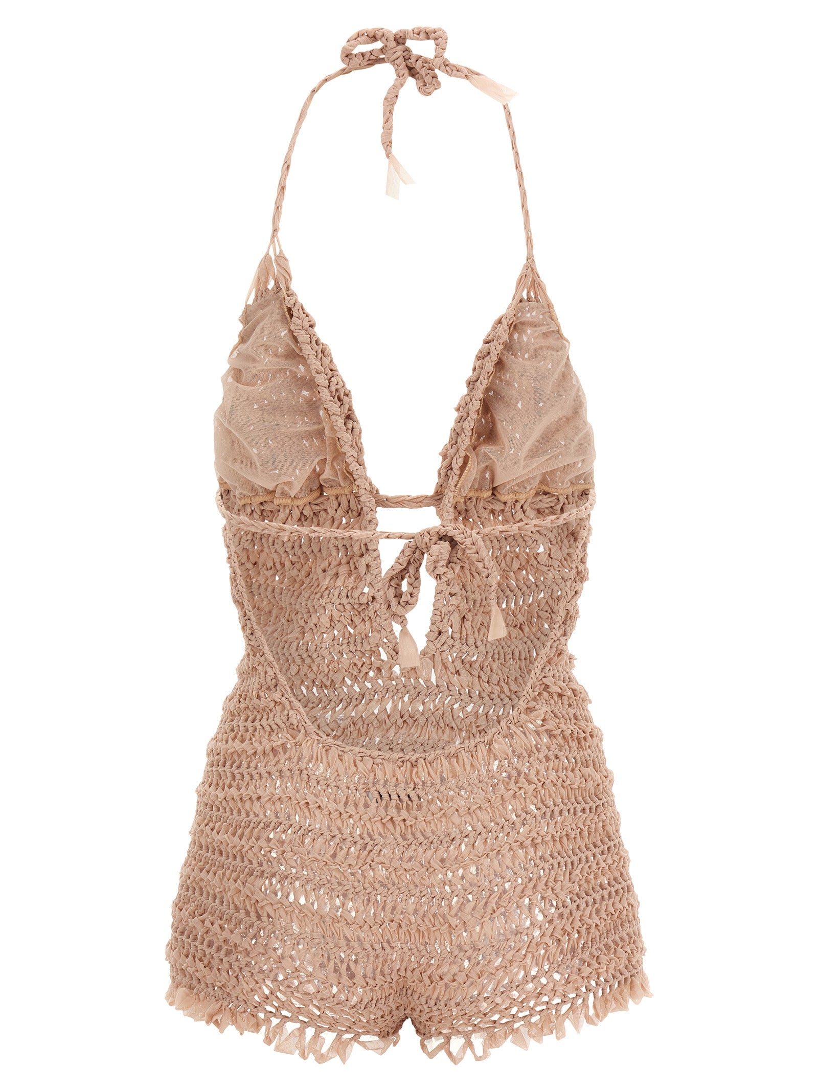 Matilde Jumpsuit Pink Polyester Beachwear