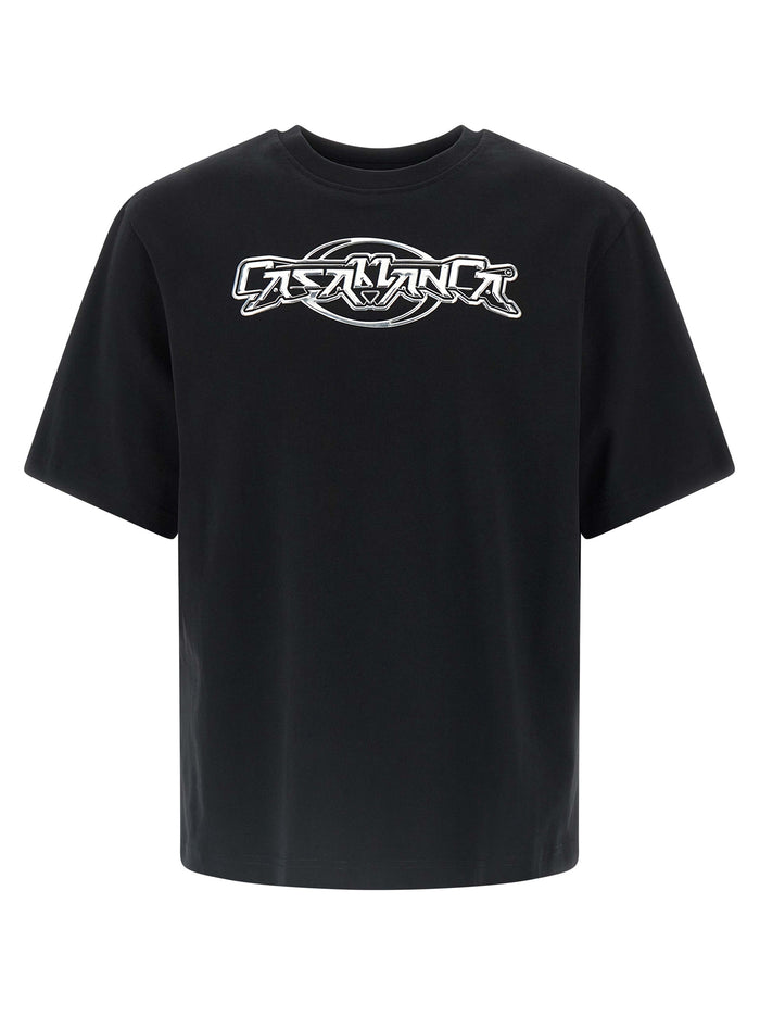 Casablanca Chrome T-shirt Black Organic Cotton