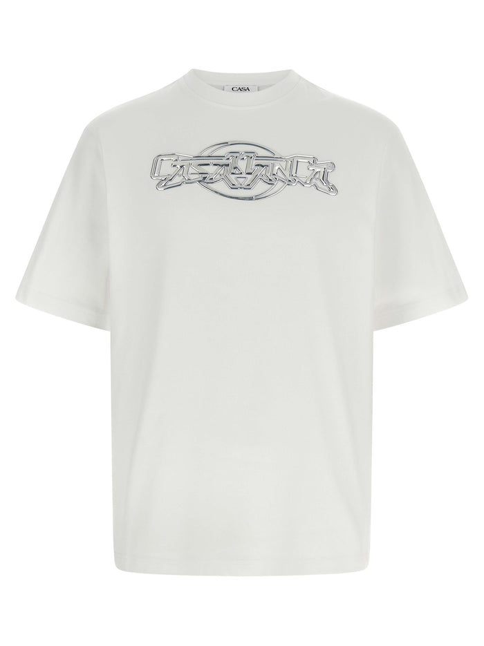 Casablanca Chrome T-shirt White Organic Cotton