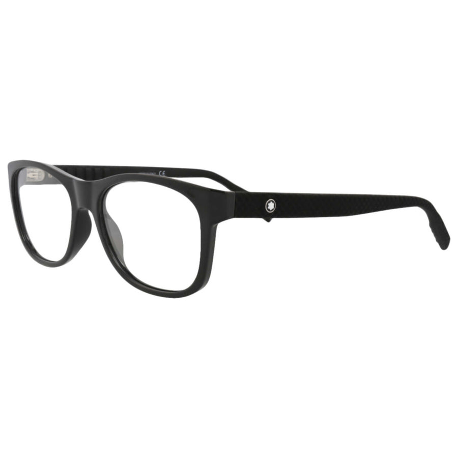 Preloved - Montblanc Mens 55 Mm Shiny Black Eyeglasses Mb0065o-30007951-002 One Color
