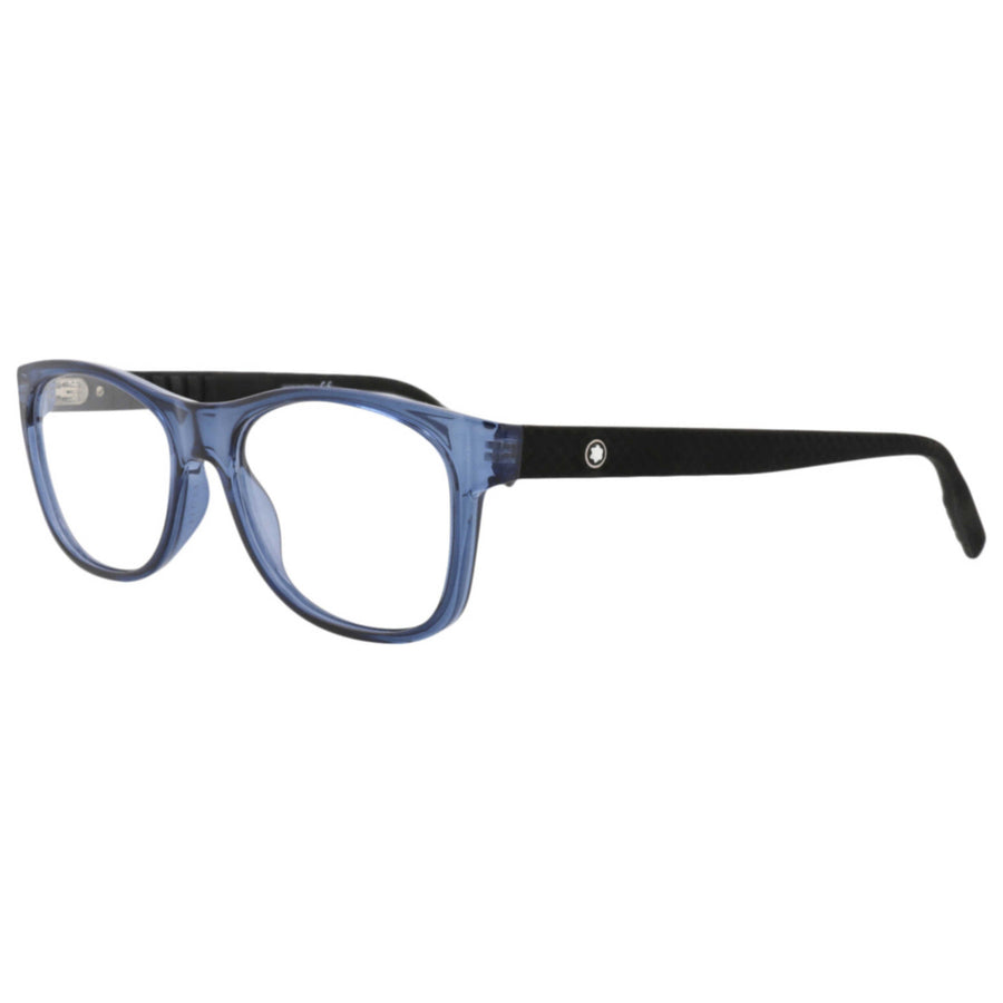 Preloved - Montblanc Mens 55 Mm Blue Transparent Eyeglasses Mb0065o-30007951-004 One Color