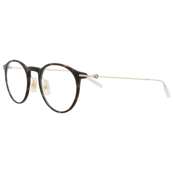Preloved - Montblanc Mens 48 Mm Havana Gold Eyeglasses Mb0099o-30008650-007 One Color