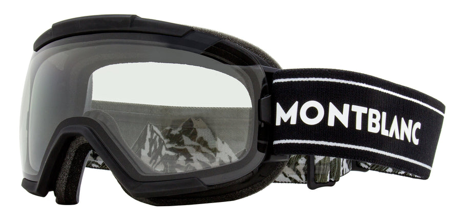 Montblanc MB0380S Plastic (Injected)/Synthetic Band ski goggles in black