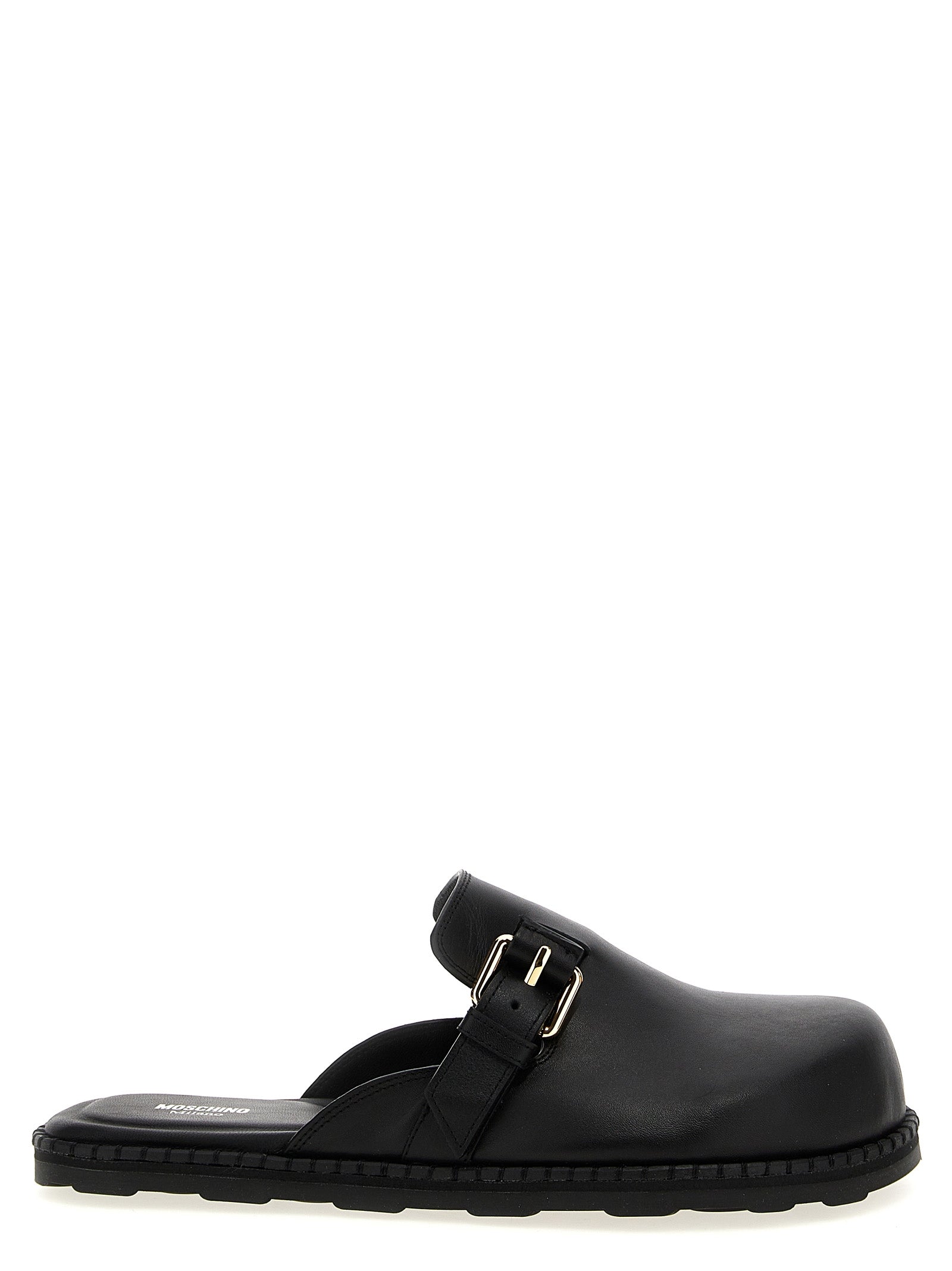Birky sabots Black Calfskin Leather (bos Taurus) Flat Shoes