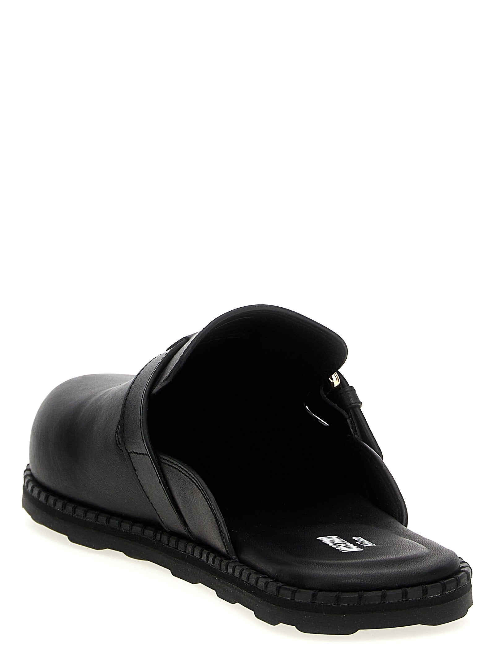 Birky sabots Black Calfskin Leather (bos Taurus) Flat Shoes