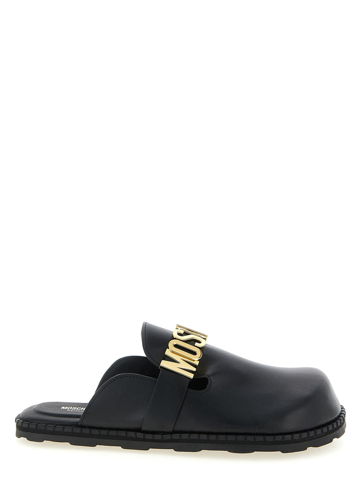 Leather sabots Black Calfskin (bos Taurus) Flat Shoes