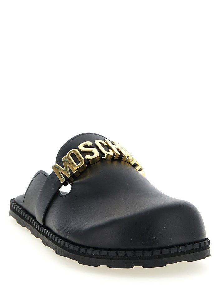 Leather sabots Black Calfskin (bos Taurus) Flat Shoes