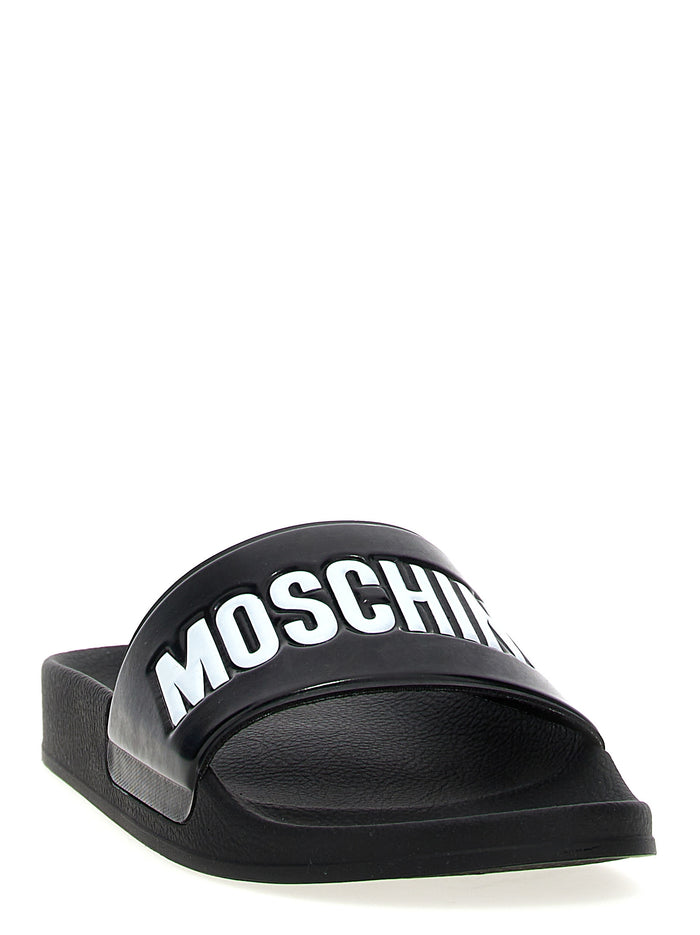 Pool slides White/black Pvc Sandal