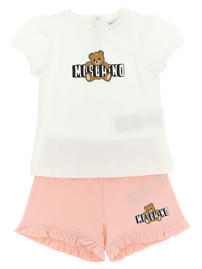 Moschino Teddy Bear t-shirt + shorts Pink Cotton Dress