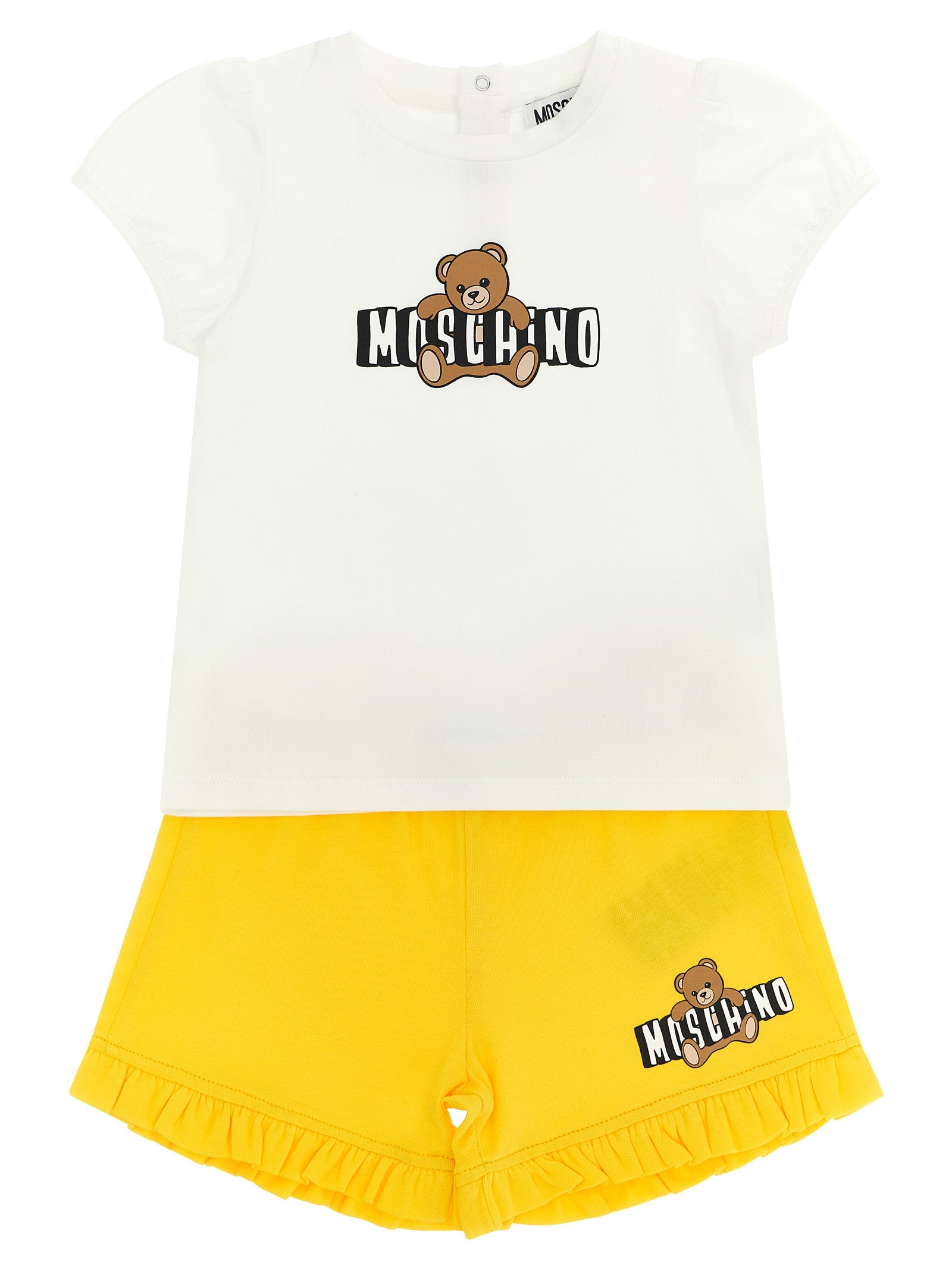 Moschino Teddy Bear t-shirt + shorts Yellow Cotton Dress