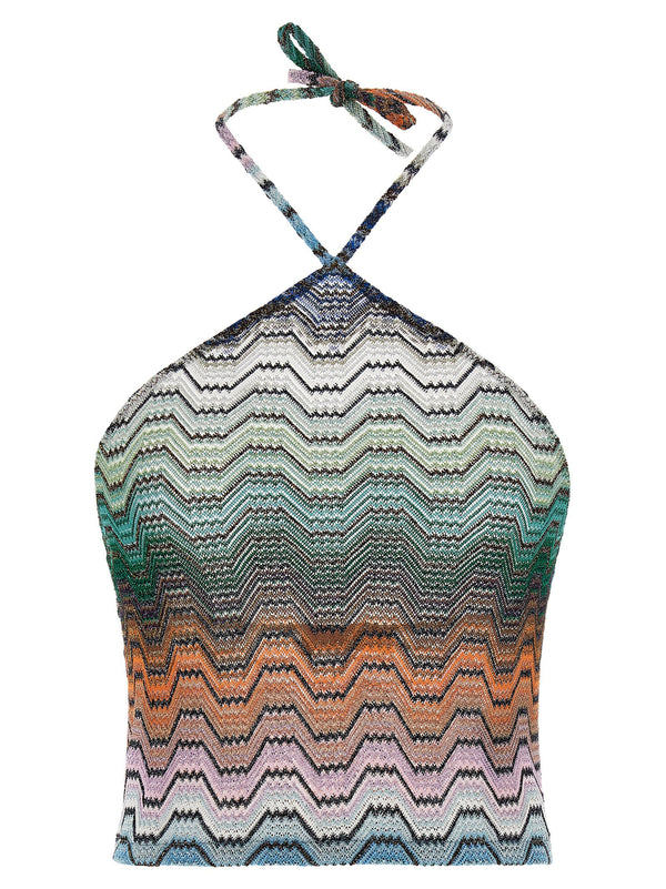Missoni Multicolor Zigzag Knit Tank Top — Multicolor