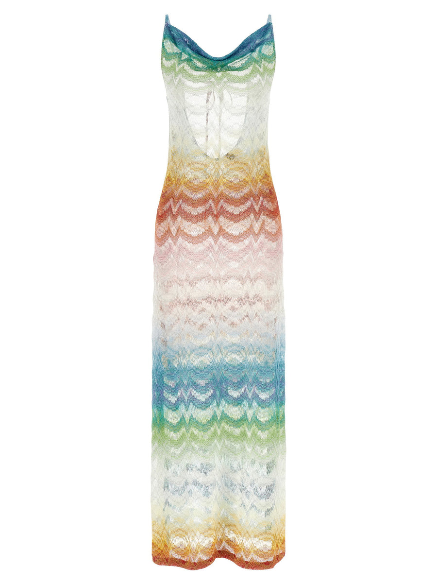 Missoni Shaded Lamé Viscose Dress — Multicolor