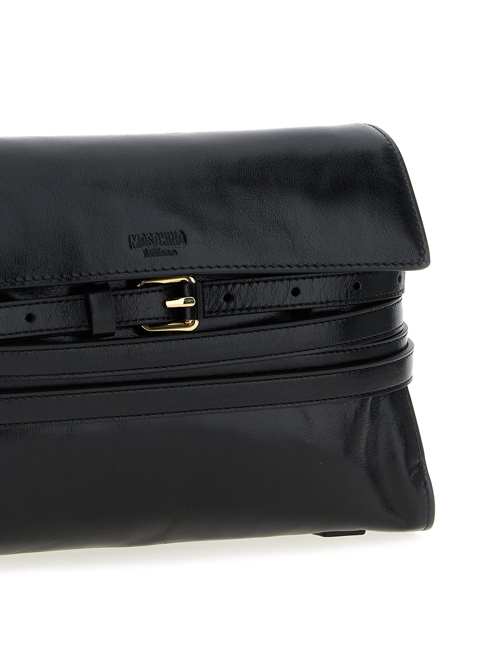 Tie Me crossbody bag Black Leather