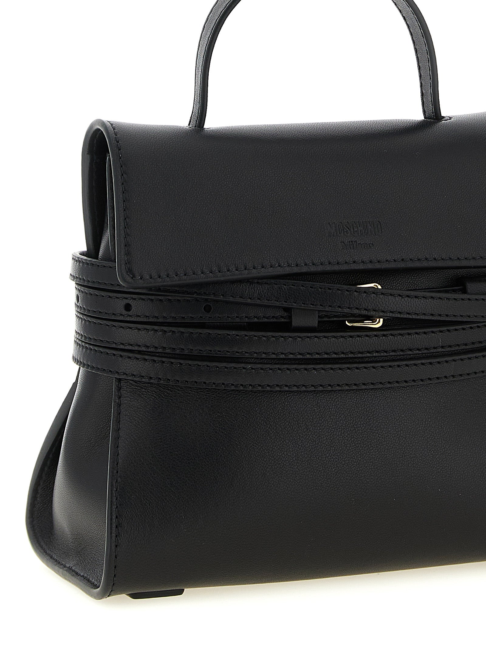 Tie Me handbag Black Nappa Leather Hand Bags