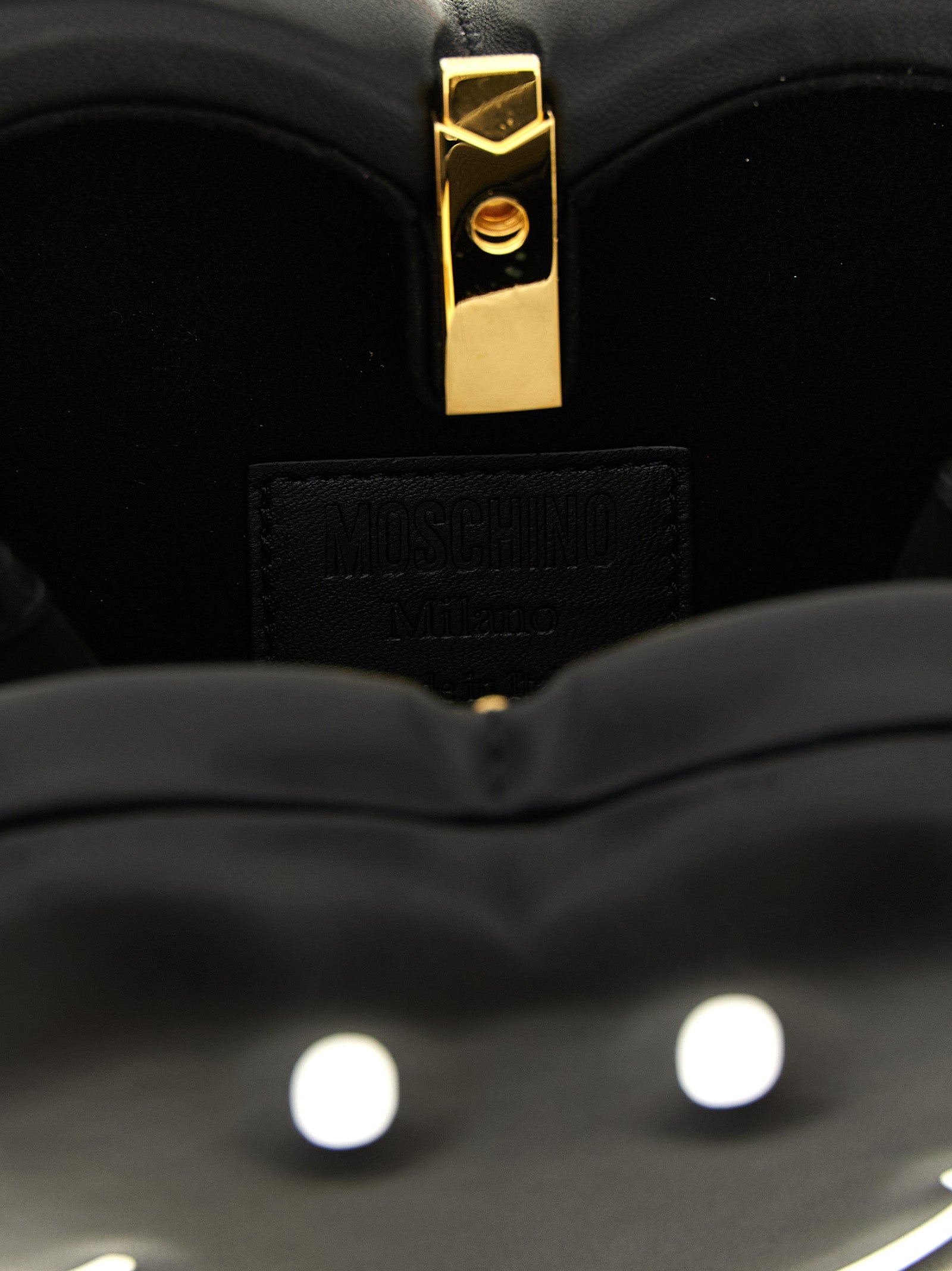 Moschino Love Me handbag Black Polyester Hand Bags