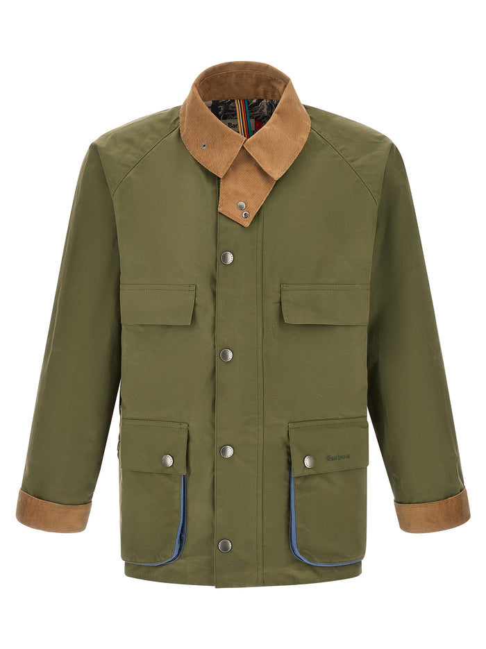Paul Smith loves Barbour Sugarlump Bedale jacket Green Cotton Down Jacket, Parka, Casual