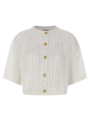 Brunello Cucinelli Dazzling Cable Cardigan