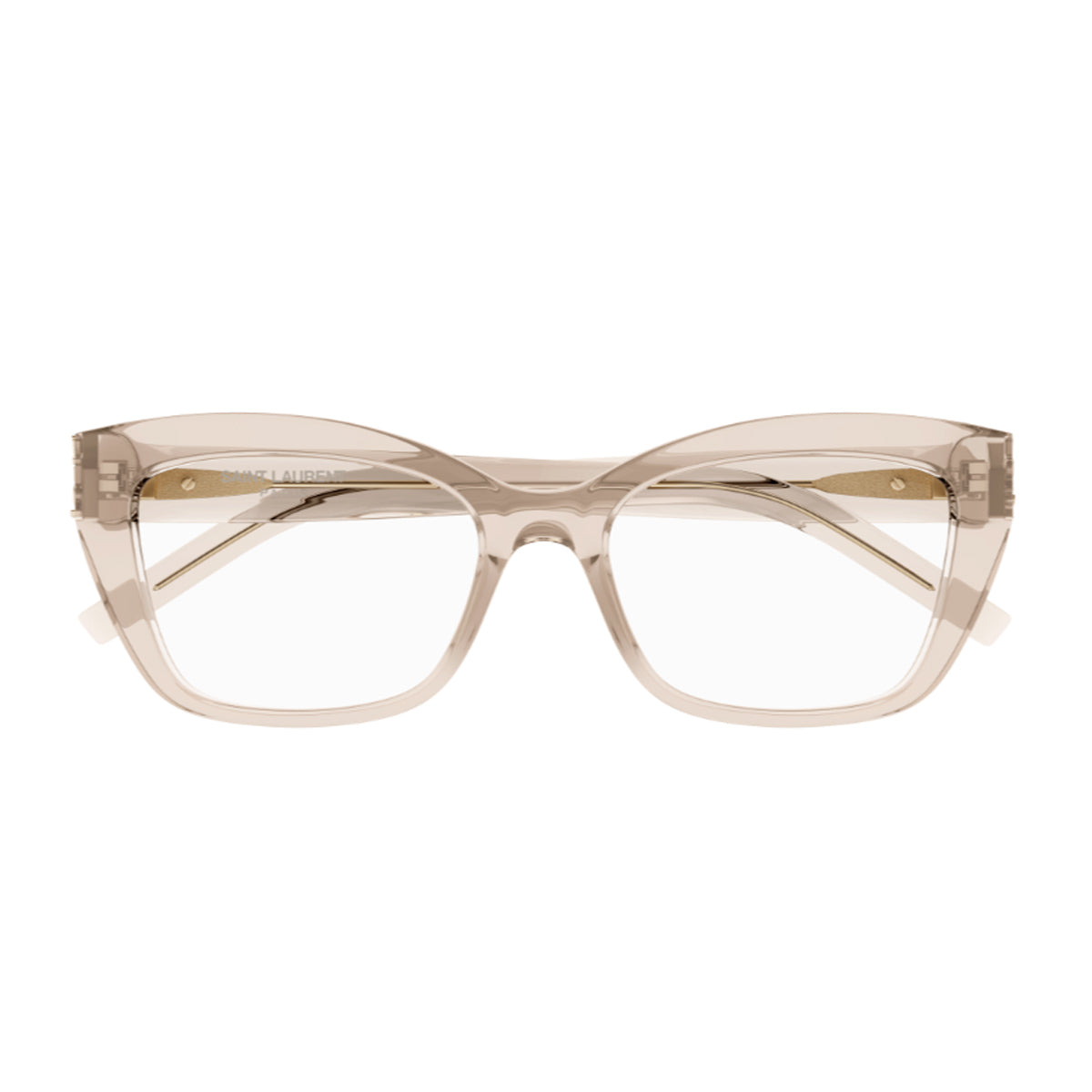 Saint Laurent SL M117 Linea Monogram 004 Nude Trasparente Beige Acetate Occhiali Da Vista