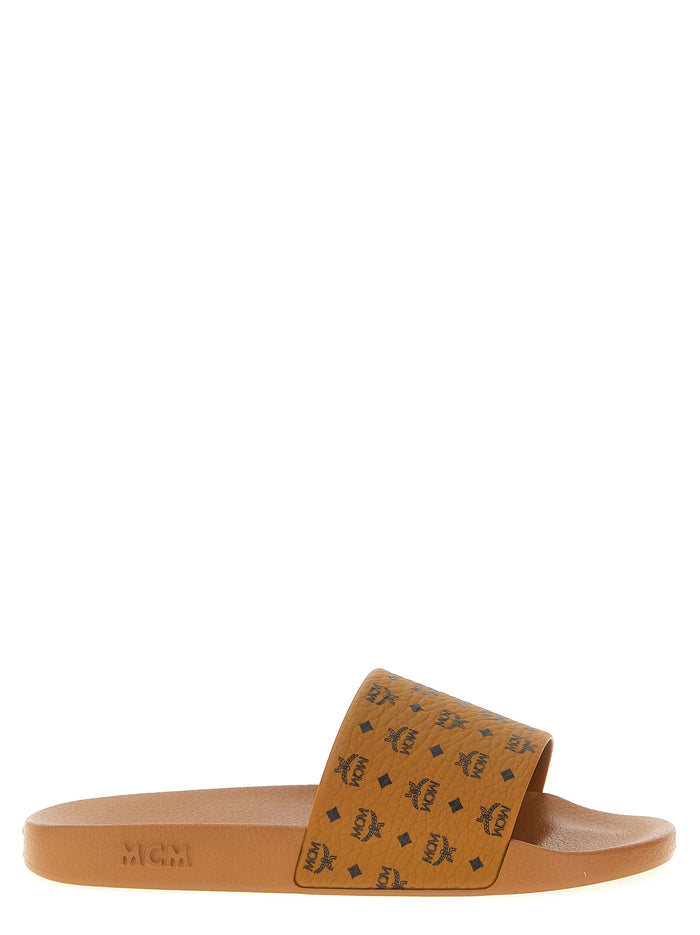 all-over monogram slides Brown Sandal