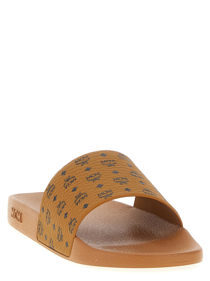 all-over monogram slides Brown Sandal