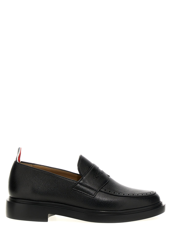 Penny loafers Black Calf Leather Rubber