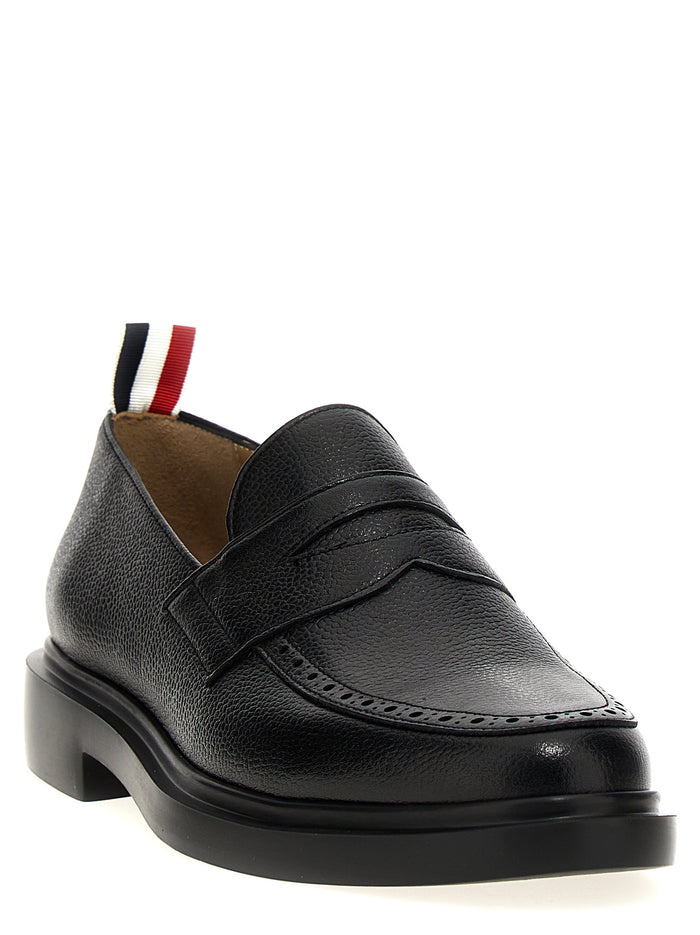 Penny loafers Black Calf Leather Rubber