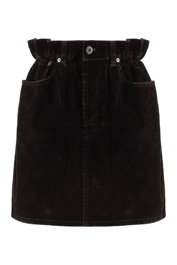 Skirt Velvet Brown Cotton