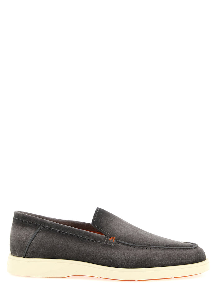 Botanist loafers Gray Calfskin Leather (bos Taurus)