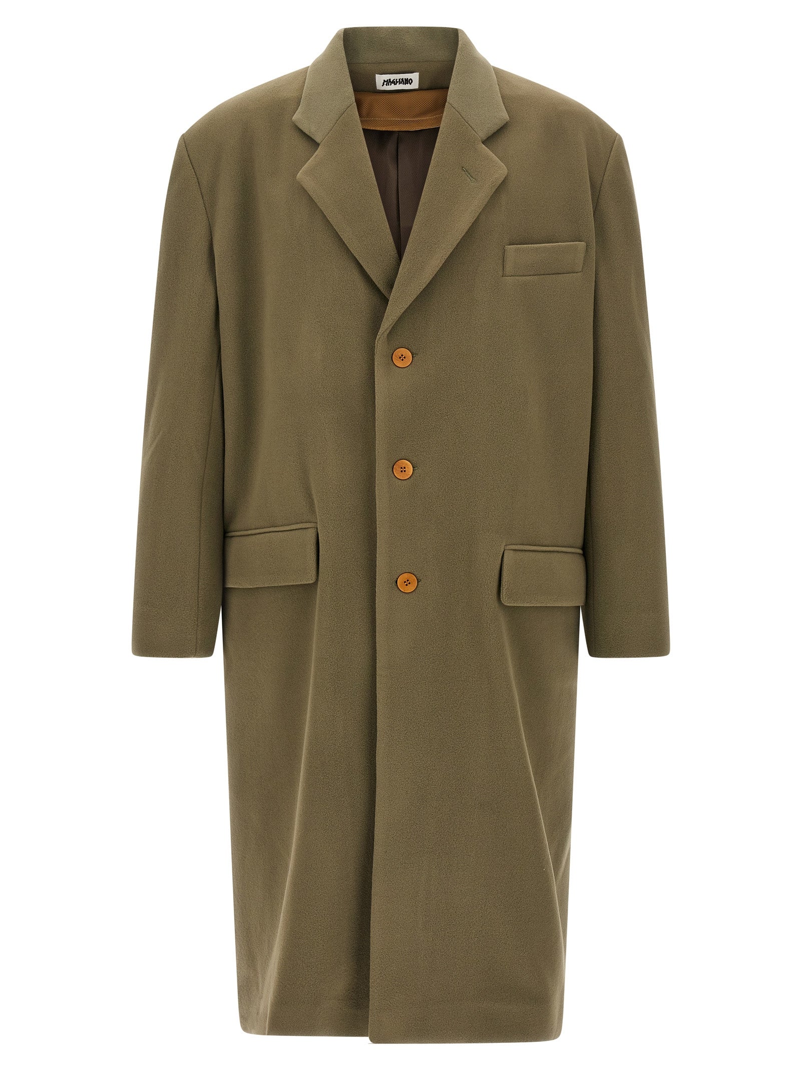 Polleggio reversible coat Green Wool Coats, Trench