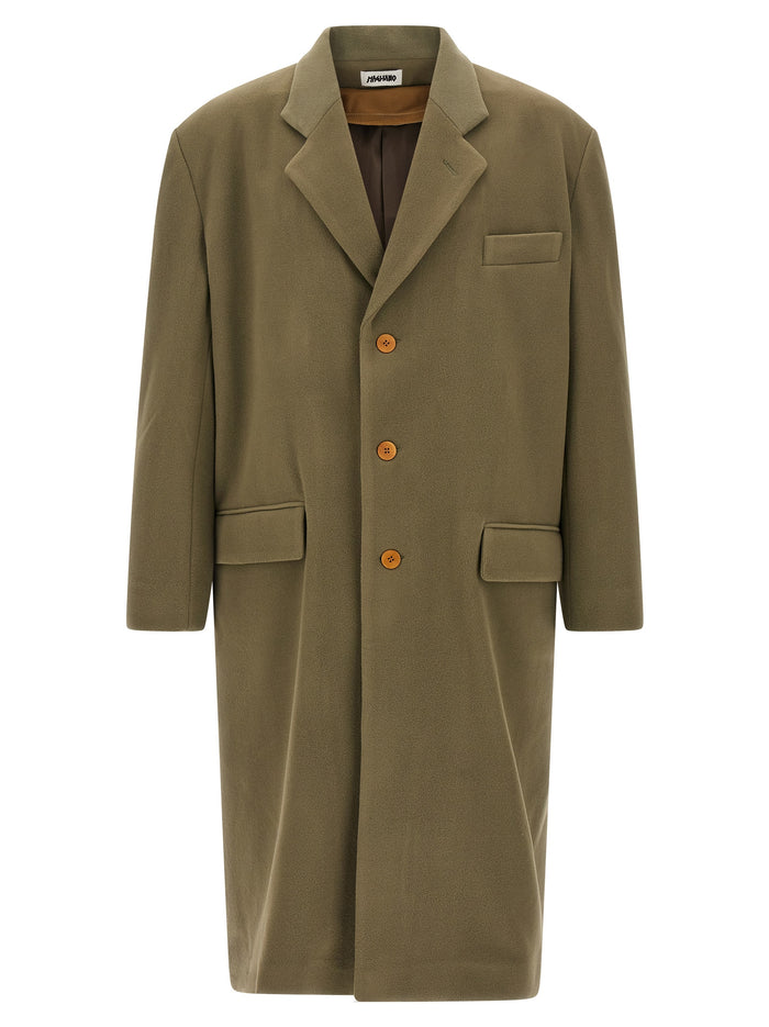 Polleggio reversible coat Green Wool Coats, Trench