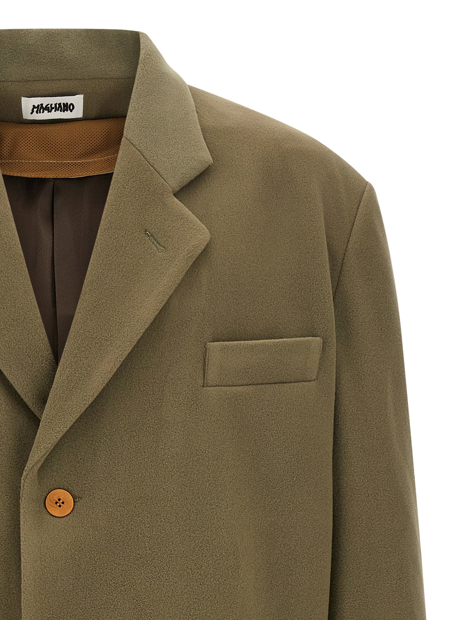 Polleggio reversible coat Green Wool Coats, Trench