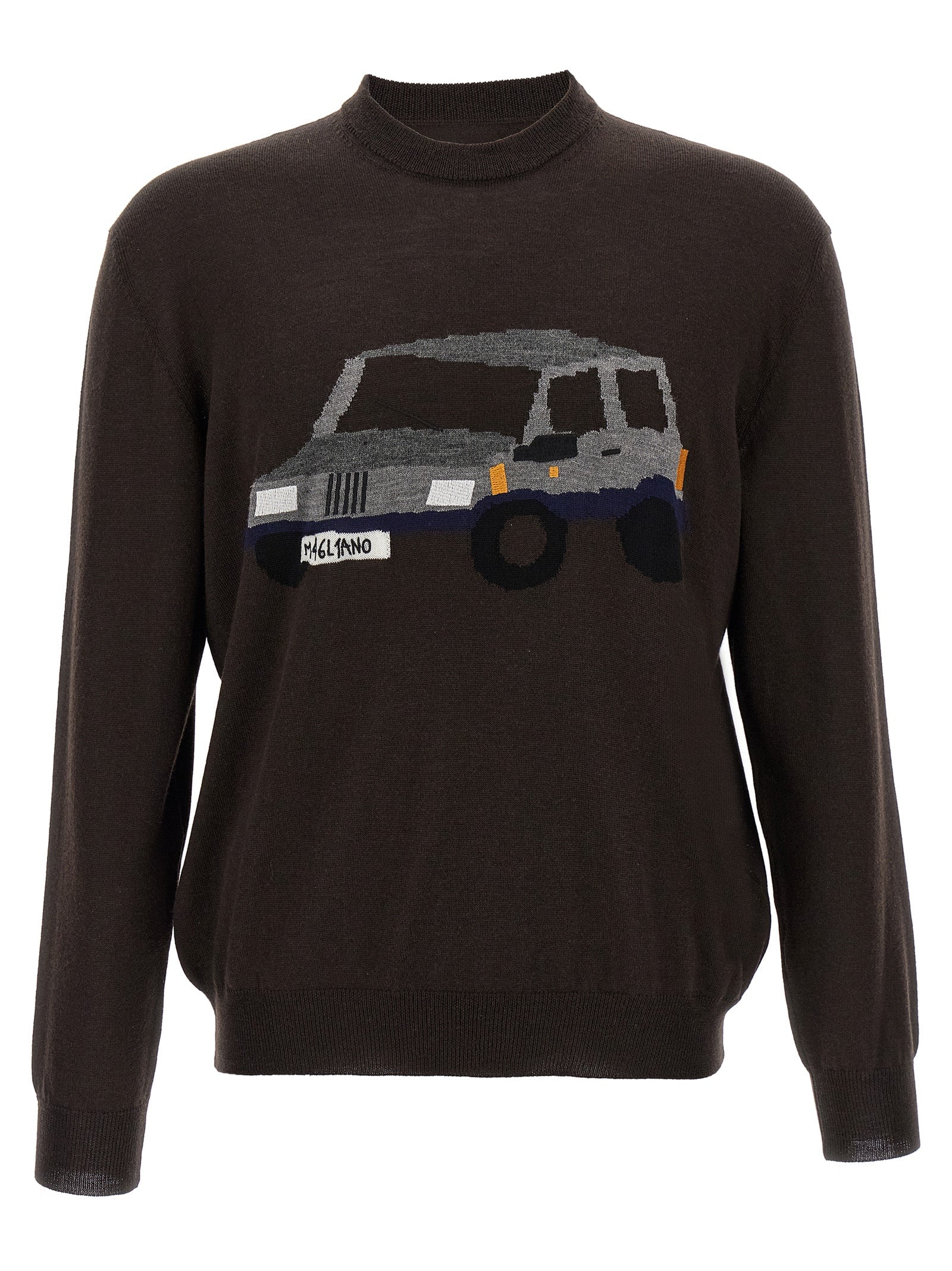 Pandino sweater Brown Wool Sweater, Cardigans
