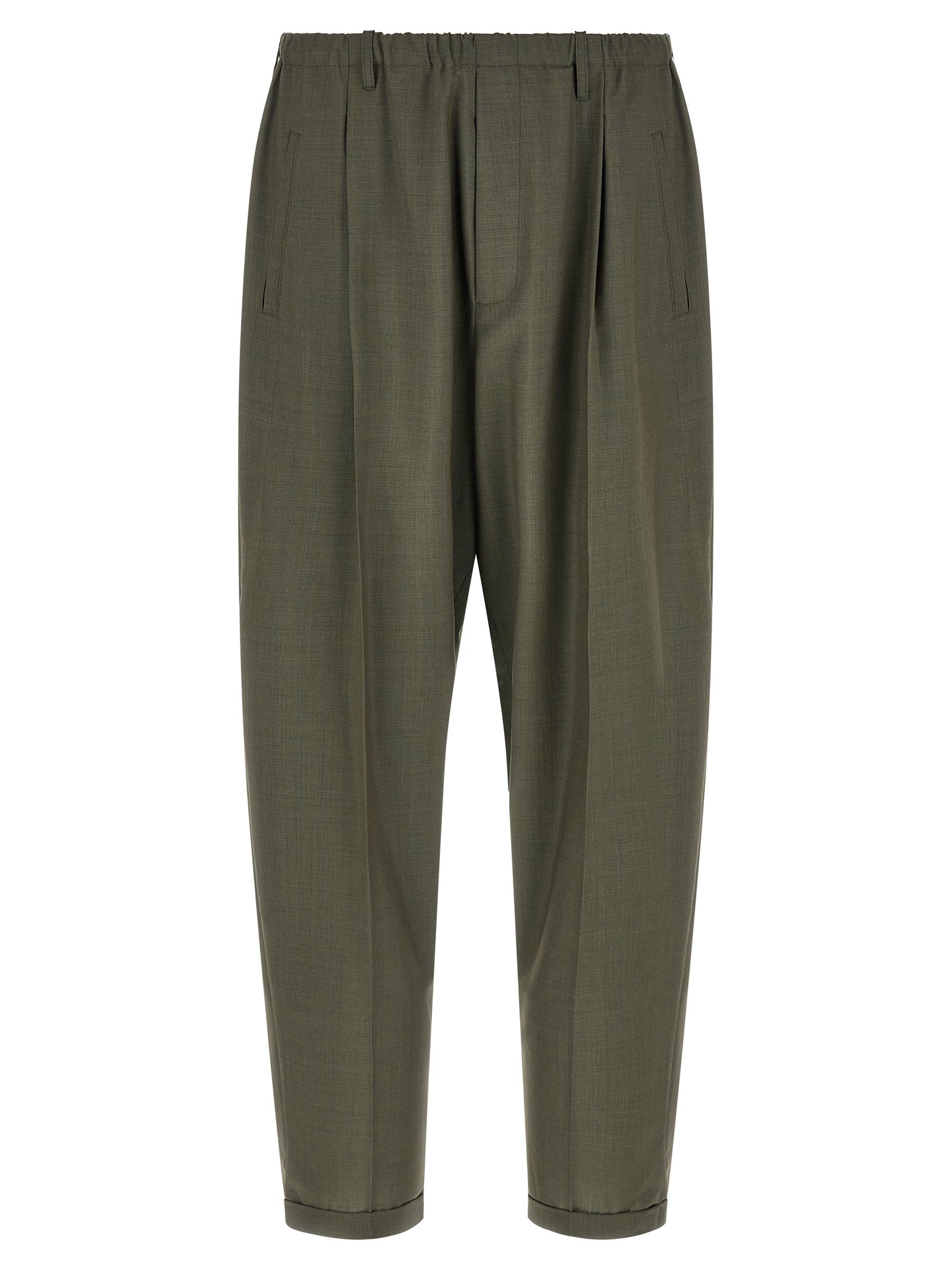 Peoples Pants Green Virgin Wool