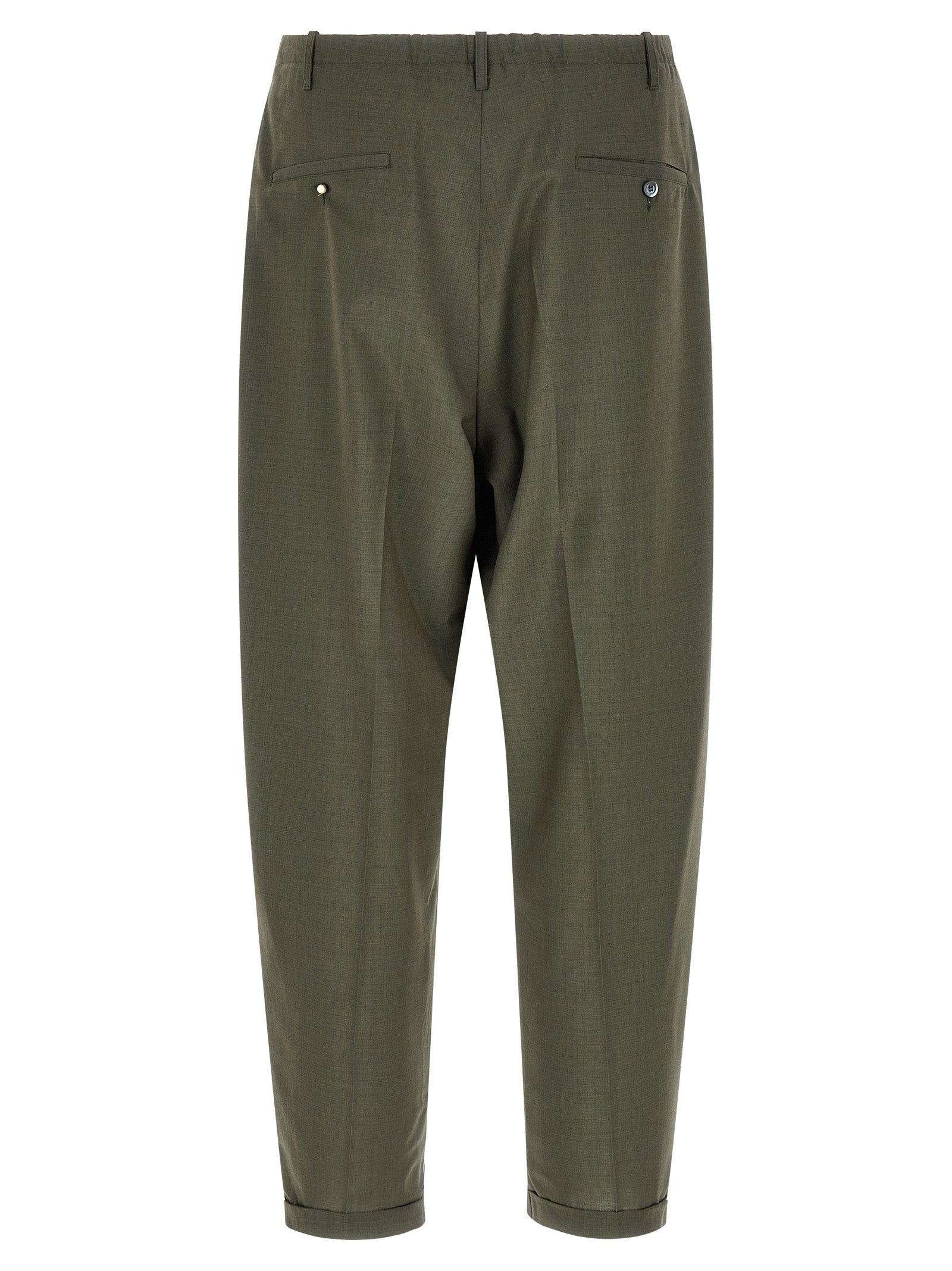 Peoples Pants Green Virgin Wool