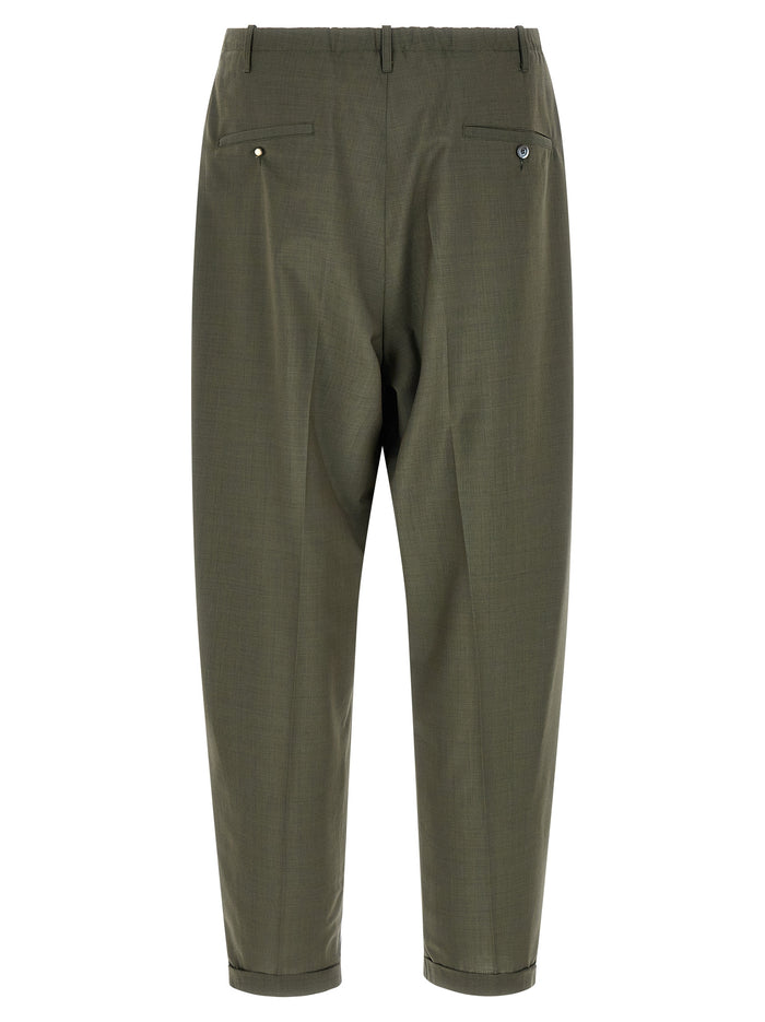 Peoples Pants Green Virgin Wool