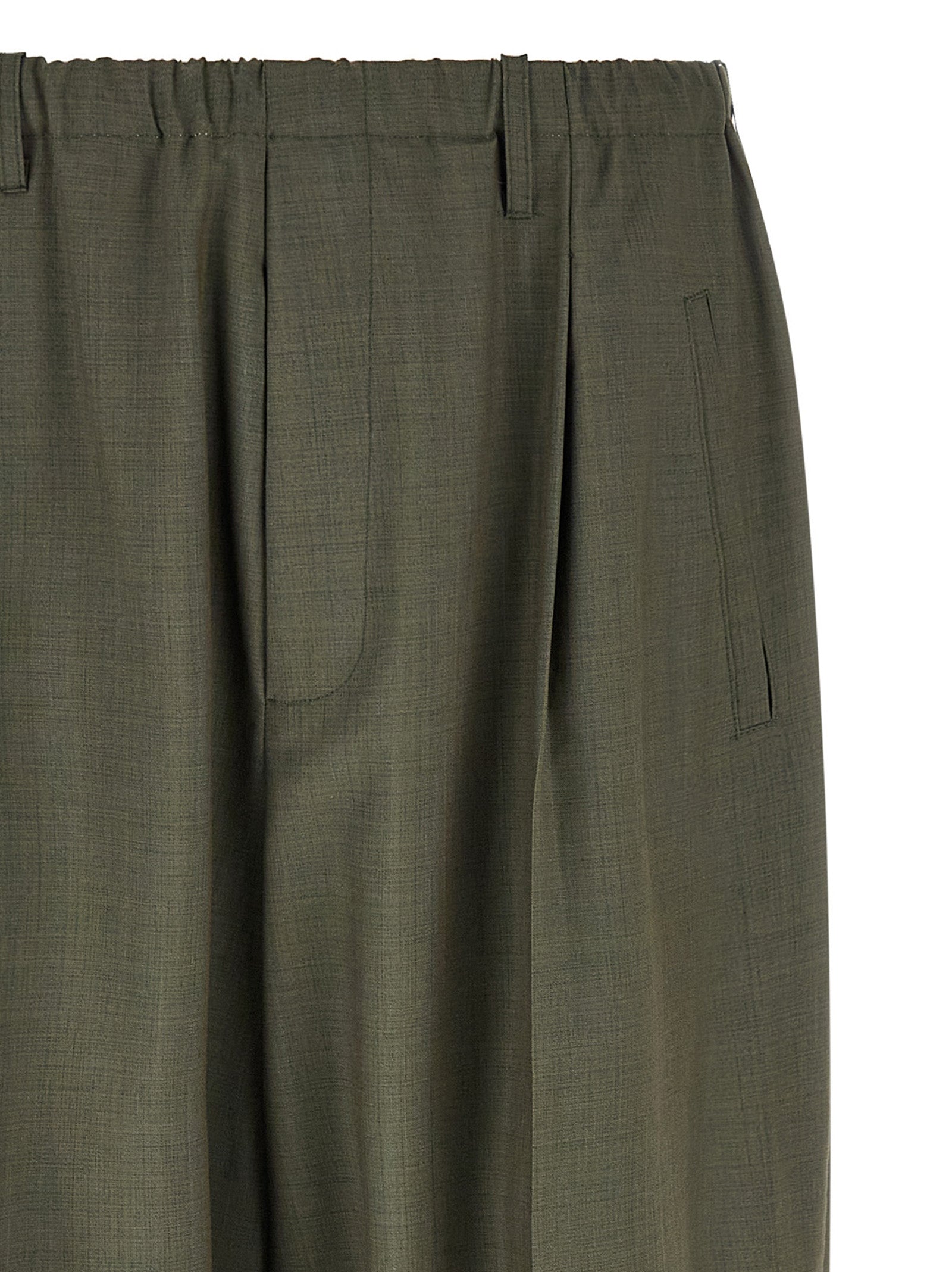Peoples Pants Green Virgin Wool