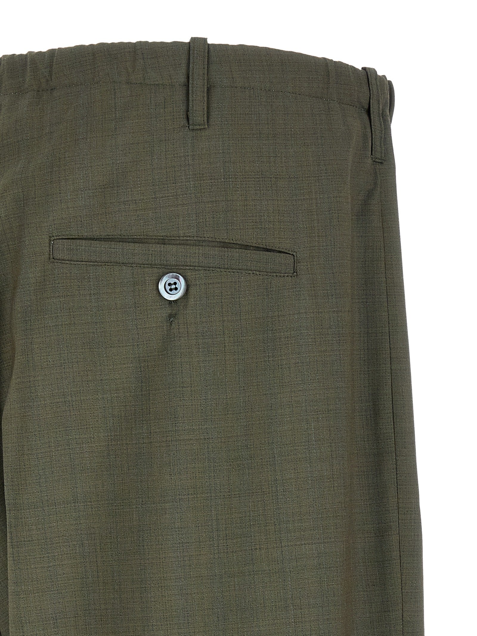 Peoples Pants Green Virgin Wool