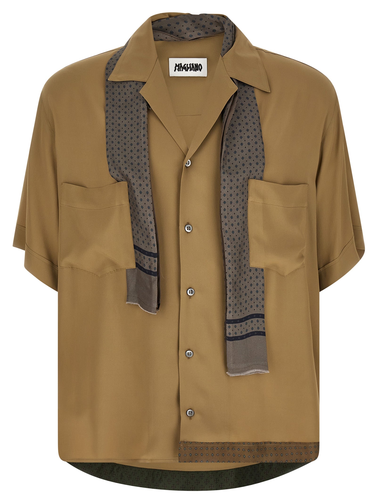 Pasolini Shirt Beige Acetate Shirt, Blouse